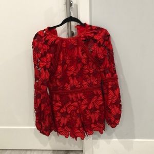 Alexis Red Stormi Romper